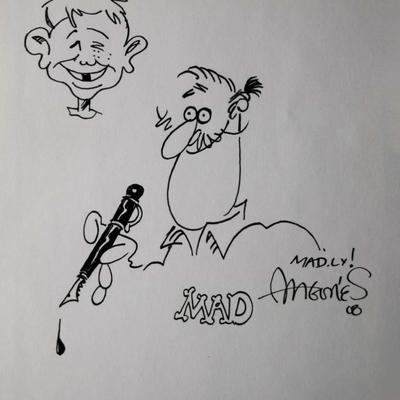 Sergio Aragones Mad Magazine original signed sketch