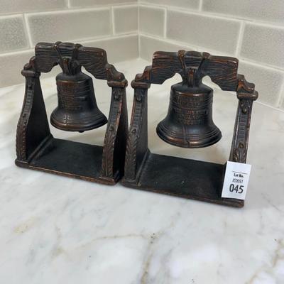 Liberty bell bookends