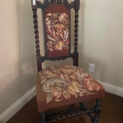 Highback embroidered chair