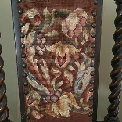 Highback embroidered chair