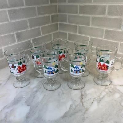 Holiday glass mugs