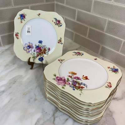 Floral fine china plates