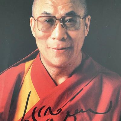 His Holiness the 14th Dalai Lama Tenzin Gyatso signed photo