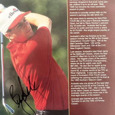 Billy Andrade signed 1996 JC Penney Classic LPGA profile
