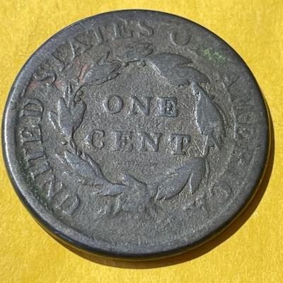 1814 GOOD/VG CONDITION CLASSIC HEAD CENT TYPE COIN AS PICTURED.