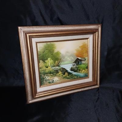 FRAMED SIGNED OIL PAINTING OF BEAUTIFUL SCENERY