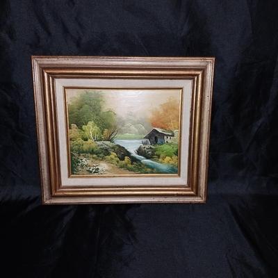 FRAMED SIGNED OIL PAINTING OF BEAUTIFUL SCENERY