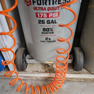 FORTRESS 26 Gallon 175 PSI Ultra Quiet Vertical Shop/Auto Air Compressor