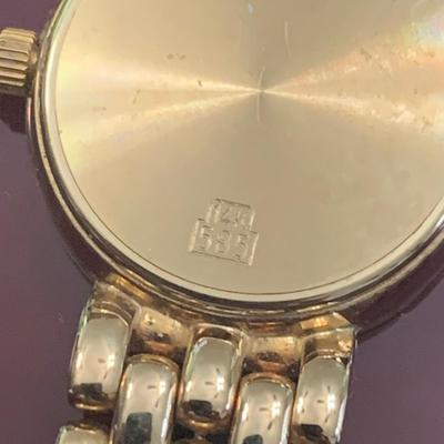 Geneve 14k Gold / Diamonds Ladies Watch in Dispaly Box