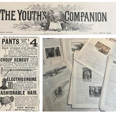 Lot of 23 ANTIQUE Newspapers 1890 - Youth's Companion Boston