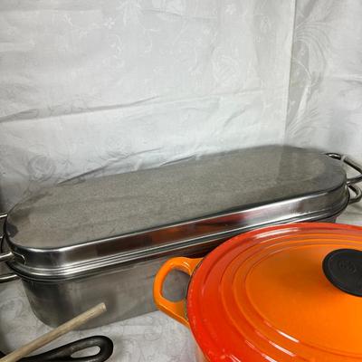 Marble Motor and pestal, Fish poacher, Le Creuset