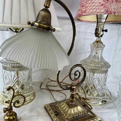 Cut Crystal lamps Table brass and glass lamp, Crystal Vases