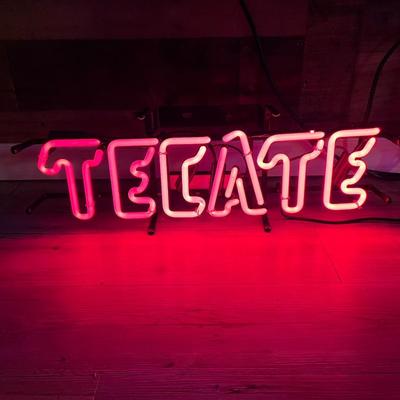 Tecate red neon