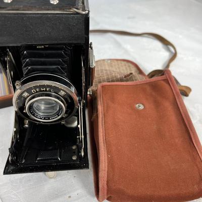 Antique Cameras, cases, 1951 coins, Thermometer