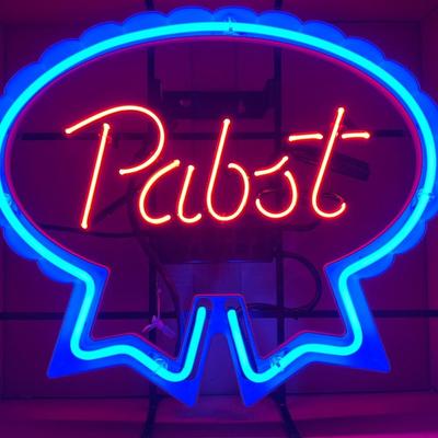 Pabst Blue Ribbon PBR neon ~ New Old Stock