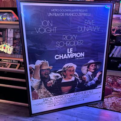 Large Framed French Movie Subway Poster of The Champion