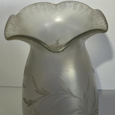 Antique Iridescent Steuben Verre De Soie Vase 10" Tall as Pictured. (No Damage but May Need Cleaning).