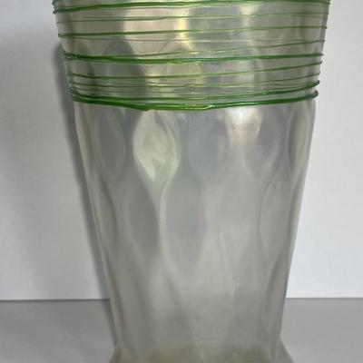 Antique Iridescent Steuben Verre De Soie Art Glass Vase 10" Tall as Pictured. (No Damage but May Need Cleaning).