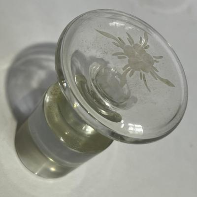 Antique Steuben Verre De Soie Oil/Vinegar Bottle 8" Tall w/Glass Stopper as Pictured. (No Damage but May Need Cleaning).