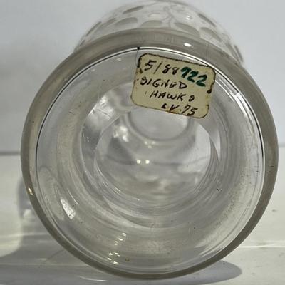 Antique Steuben Verre De Soie Oil/Vinegar Bottle 8" Tall w/Glass Stopper as Pictured. (No Damage but May Need Cleaning).