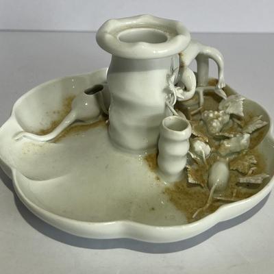 Antique MEISSEN Kings Period 1763-1774 Dragon & Rodents Candle Holder as Pictured. (1-Leaf has a Tip Brake and Needs a Good Cleaning).