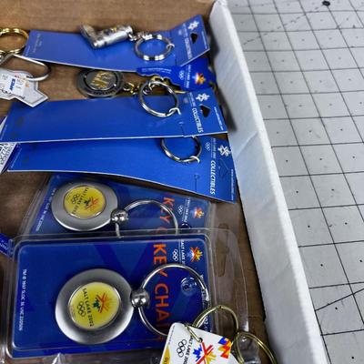 Tray of Olympic Key Chains All Utah 2002 