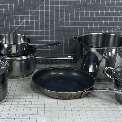 Set of Used Pots and Pans 