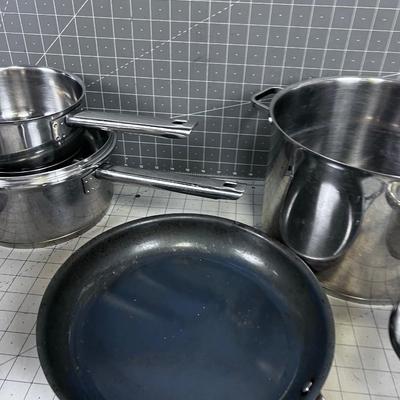 Set of Used Pots and Pans 