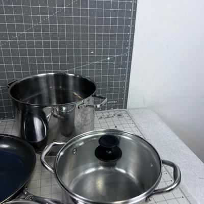 Set of Used Pots and Pans 