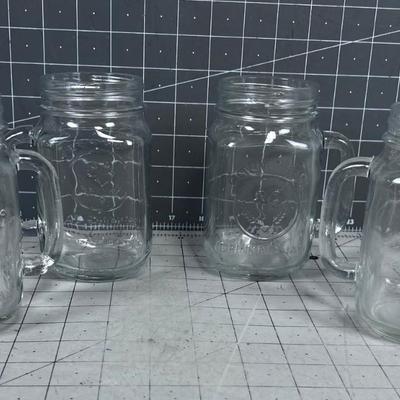 Country Fair Pint Jar Drink Mugs (4) 