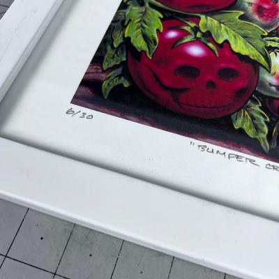 Framed Print, Artist Signed, "Bumper Crop in Denial Valley" 