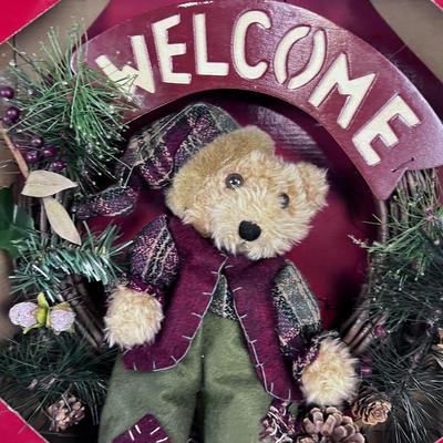 Welcome Wreath NEW Bear