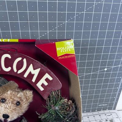 Welcome Wreath NEW Bear