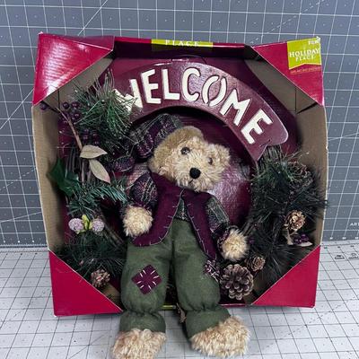 Welcome Wreath NEW Bear