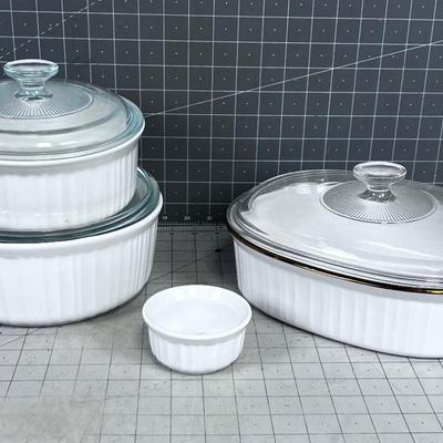 Corning Ware Baking Dishes with Lids (3) 