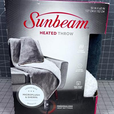 SUNBEAM Heated Electric Throw Blanket 