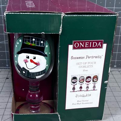 Oneida Snowman Goblets 