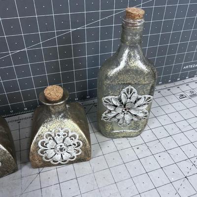 Decorative Bottles with Stoppers (4) 