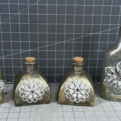 Decorative Bottles with Stoppers (4) 