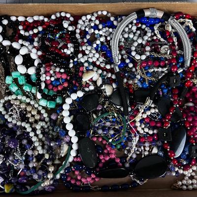 Tray of Mostly Necklaces 