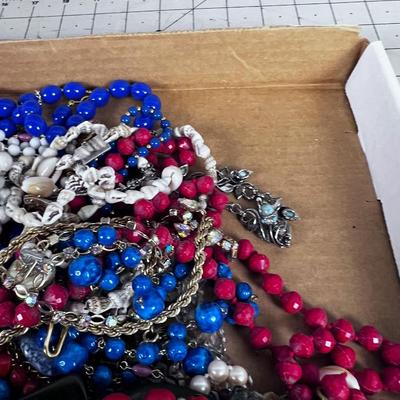 Tray of Mostly Necklaces 