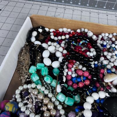 Tray of Mostly Necklaces 