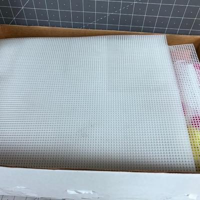 HUGE Box of Cross Stitch Supplies; Thread, Patterns Etc. 