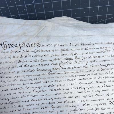 INTERESTING! Antique Indenture Letter, Dated 1788 