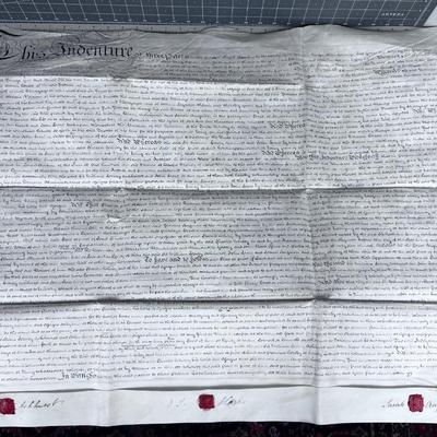 INTERESTING! Antique Indenture Letter, Dated 1788 