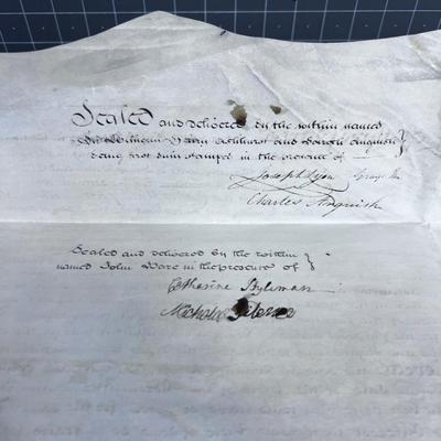 INTERESTING! Antique Indenture Letter, Dated 1788 
