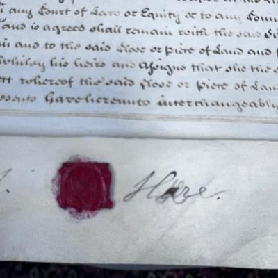 INTERESTING! Antique Indenture Letter, Dated 1788 