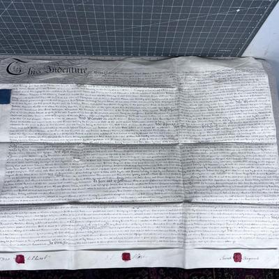 INTERESTING! Antique Indenture Letter, Dated 1788 