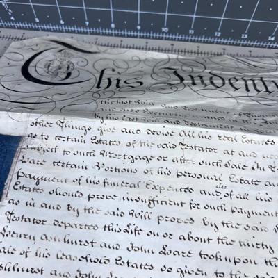 INTERESTING! Antique Indenture Letter, Dated 1788 