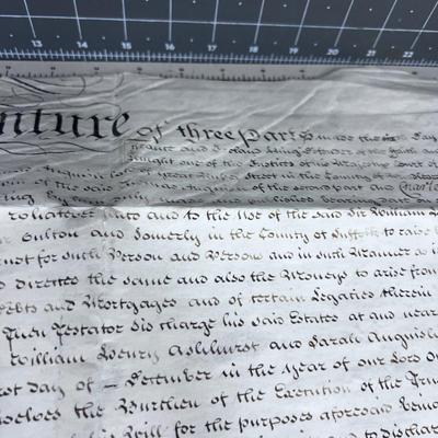 INTERESTING! Antique Indenture Letter, Dated 1788 